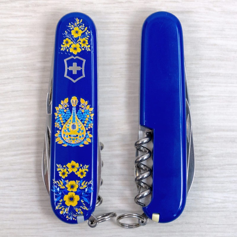 Швейцарский складной нож 91мм Victorinox SPARTAN UKRAINE 1.3603.2.T1370u