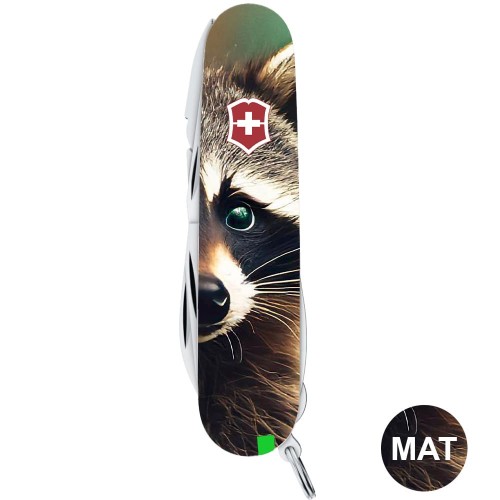 Складаний ніж Victorinox DELUXE TINKER ANIMAL Єнот 1.4723.3.F1120pw