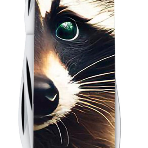 Складаний ніж Victorinox DELUXE TINKER ANIMAL Єнот 1.4723.3.F1120pw