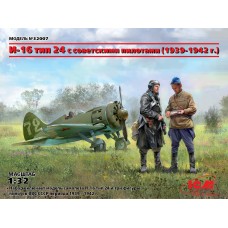  1:32 Радянський винищувач I-16 тип 24 з радянськими льотчиками (1939-1942) ICM 32007