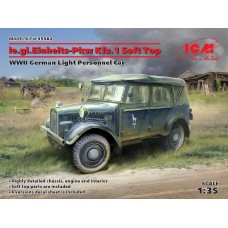 le.gl.Einheitz-Pkw Kfz.1 з тентом, німецький легкий позашляховик Другої світової війни, масштаб 1:35