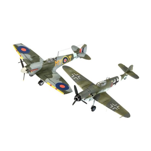 Збірна модель літака Збірна модель-копія Revell Літаки Messerschmitt Bf109G-10 та Spitfire Mk.V, рів 3, м: 1:72 1:72