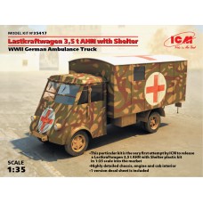 Германский армейский автомобиль Lastkraftwagen 3.5 t AHN c будкой 1:35