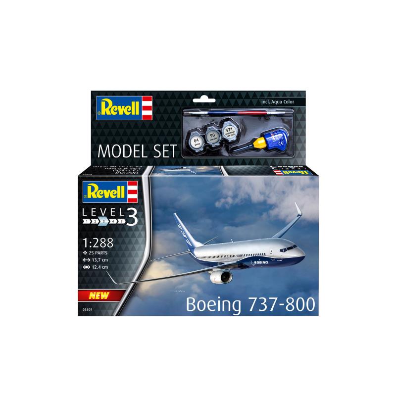 Збірна модель Збірна модель-копія Revell набір Літак Boeing 737-800, рів 3, м: 1:288