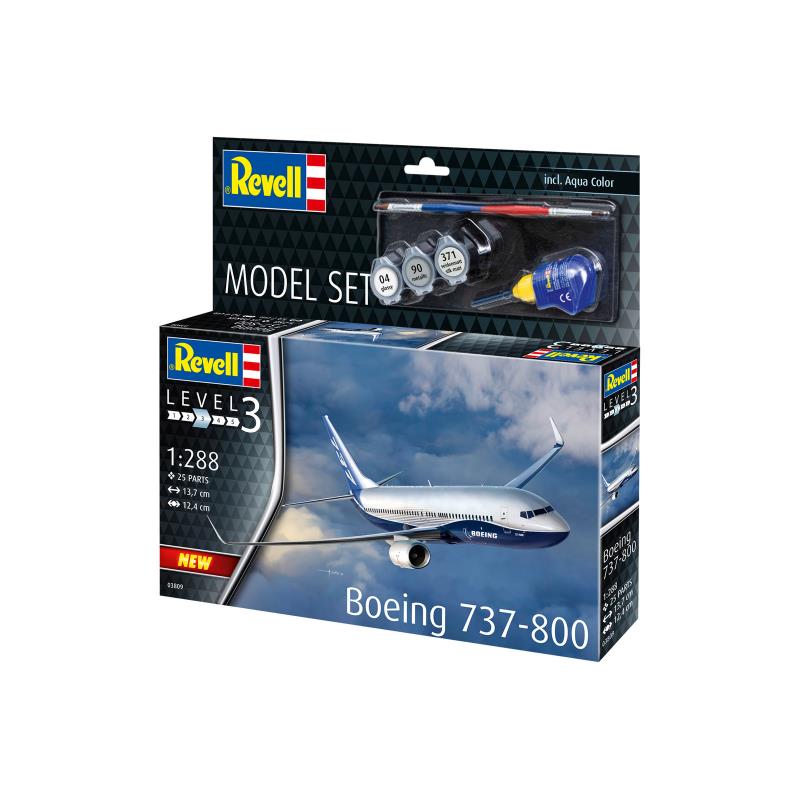 Збірна модель Збірна модель-копія Revell набір Літак Boeing 737-800, рів 3, м: 1:288
