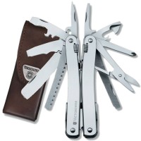 Мультитул Victorinox SWISSTOOL SPIRIT XC 3.0227.L + коричневый кожаный чехол