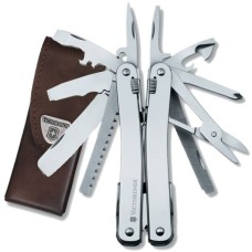 Мультитул Victorinox SWISSTOOL SPIRIT XC 3.0227.L + коричневый кожаный чехол