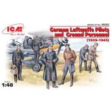  1:48 Фигуры Немецкие пилоты и наземный персонал Люфтваффе (1939-1945) ICM 48082