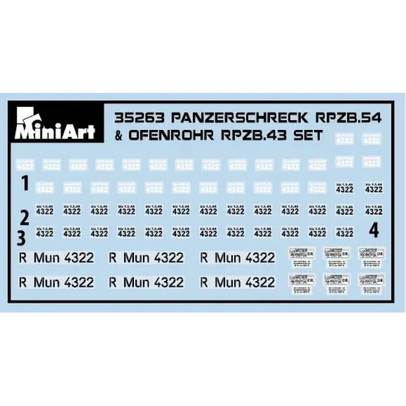 Сборная модель 1:35 Набор немецкие противотанковые гранатометы Миниарт 35263