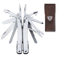 Мультитул Victorinox SWISSTOOL SPIRIT X 3.0224.L + коричневый кожаный чехол