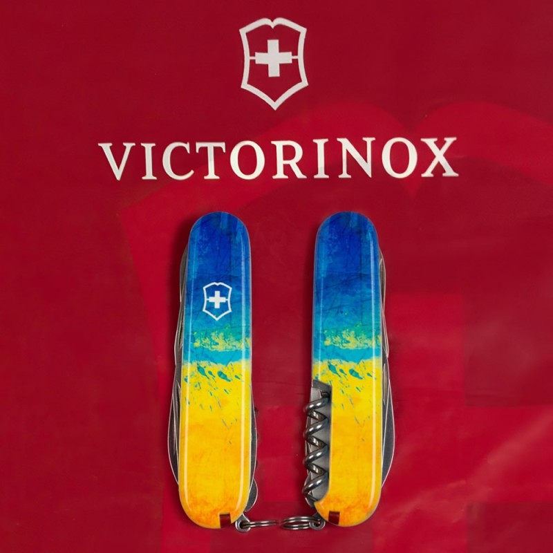Швейцарский складной нож Victorinox CLIMBER UKRAINE 1.3703.7.T3100p
