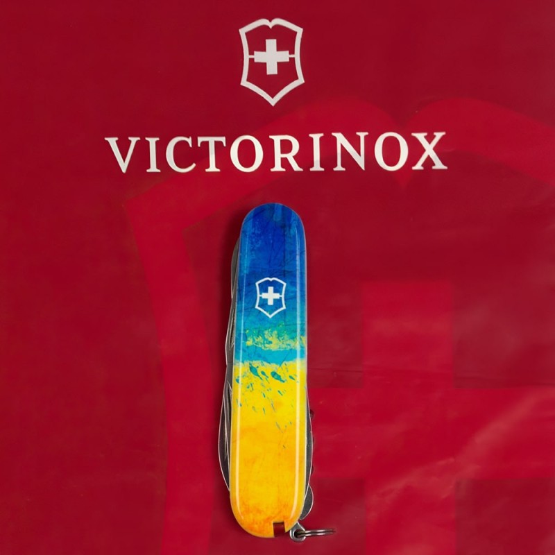 Швейцарский складной нож Victorinox CLIMBER UKRAINE 1.3703.7.T3100p