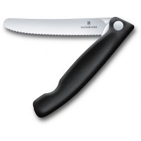 Складаний ніж для пікніка Victorinox SWISS CLASSIC 11см хвил чорн 6.7833.FB