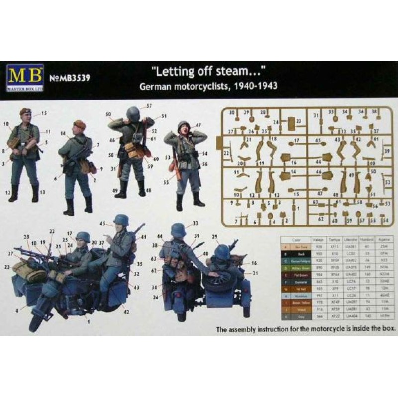 Збірна модель Німецькі мотоциклісти 1940-1943 рр