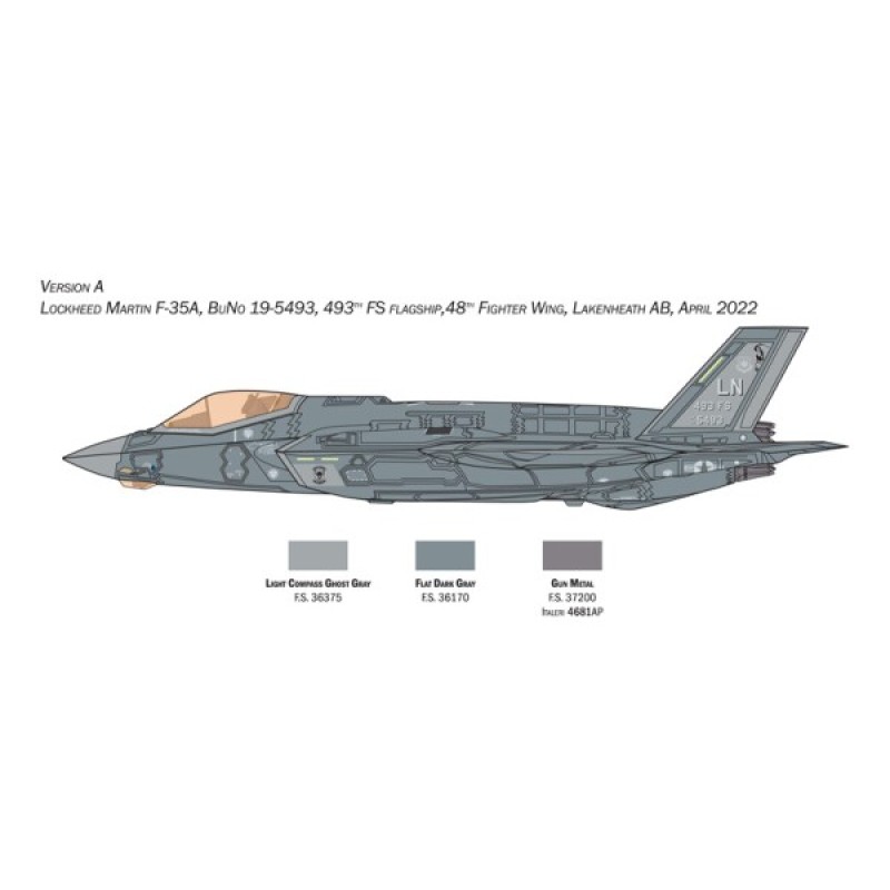 Збірна модель літака Збірна модель 1:72 літак LOCKHEED MARTIN Ф-35 A (Beast Mode) Італері 1464 1:72