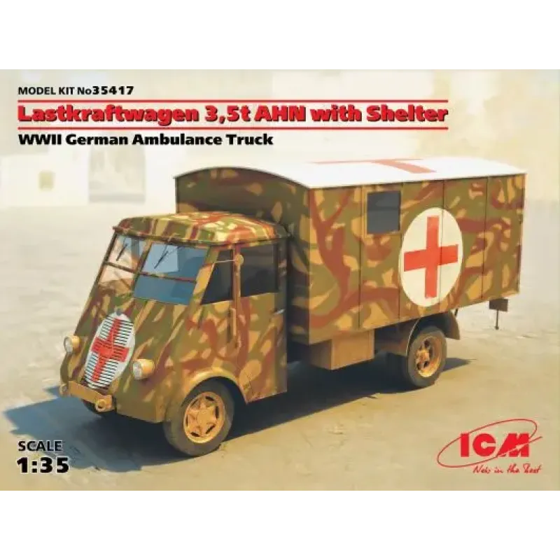 Германский армейский автомобиль Lastkraftwagen 3.5 t AHN c будкой 1:35