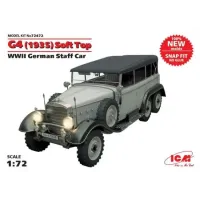 Збірна модель 1:72 Німецький автомобіль G4 (виробництво 1935 р.) м'який верх ICM 72472