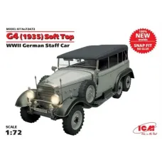Сборная модель 1:72 Немецкий автомобиль G4 (производство в 1935 г.) мягкий верх ICM 72472