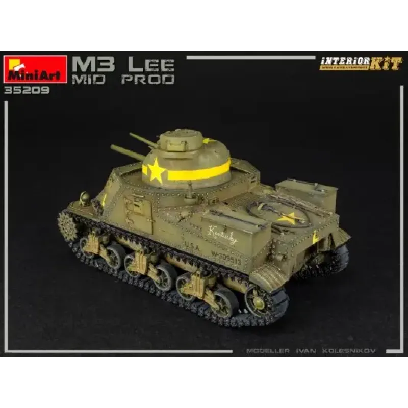 Танк M3 LEE среднего производства с интерьером