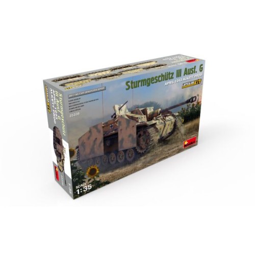 Збірна модель 1:35 САУ Штуг ІІІ Ausf. G квітень 1943 Alkett Prod з інтер'єром MiniArt 35338