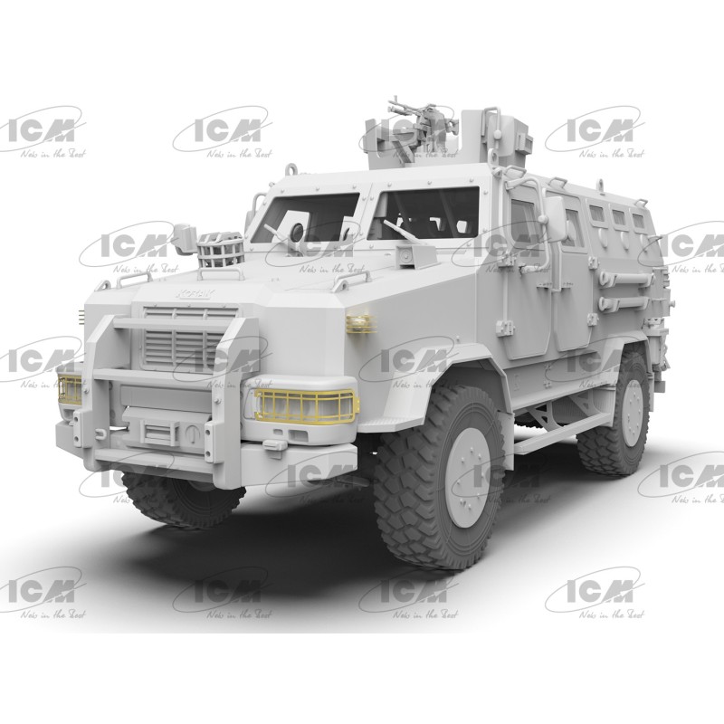 Збірна модель 1:35 «Козак-001» Український бронеавтомобіль Національної гвардії України ICM 35015