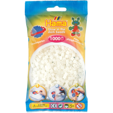 Термомозаїка HAMA Набір зелених намістин що світяться у темряві Midi 5+, 1000шт