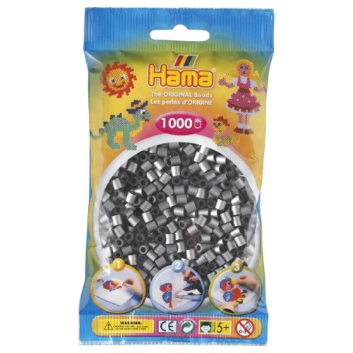 Додаткові матеріали Термомозаїка HAMA Набір намистин під срібло MIDI 5+, 1000шт