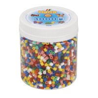 Термомозаїка HAMA Набір кольорових намистин MIDI 5+, 3000шт в тубі, 10 кольорів.