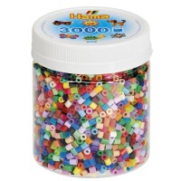 Термомозаїка HAMA Набір кольорових намистин MIDI 5+, 3000шт в тубі, 50 кольорів.