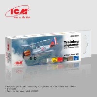 Набір акрилових фарб для навчальних літаків 1930-1940-х років ICM 3083