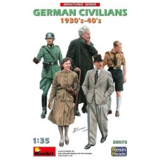 Сборная модель 1:35 Фигуры Немецкие гражданские 1930-1940 годы МиниАрт 38075