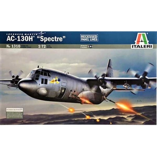 Збірна модель літака Збірна модель 1:72 Літак Lockheed AC 130H Spectre Italeri 1310 1:72