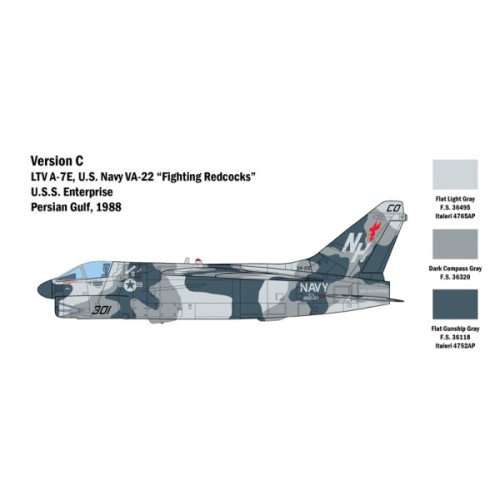 Збірна модель літака Збірна модель 1:48 Літак A-7E Corsair II Italeri 2797 1:48