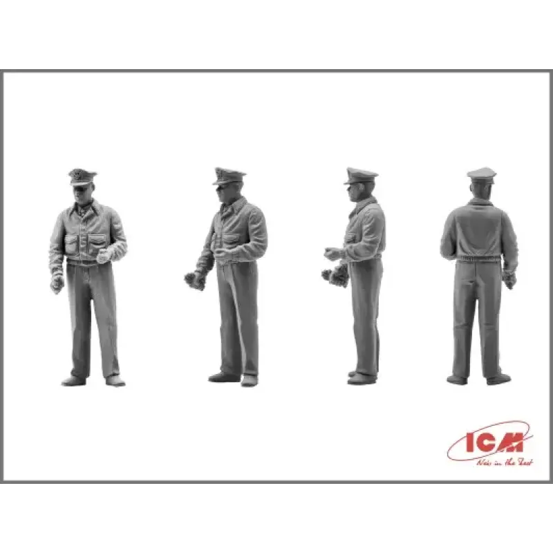 Збірна модель літака Збірна модель 1:48 американський винищувач Мустанг Р-51 В з пілотами і техніками ICM 48125 1:48