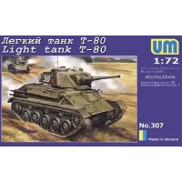 Советский легкий танк T-80 (UM307) Масштаб:  1:72