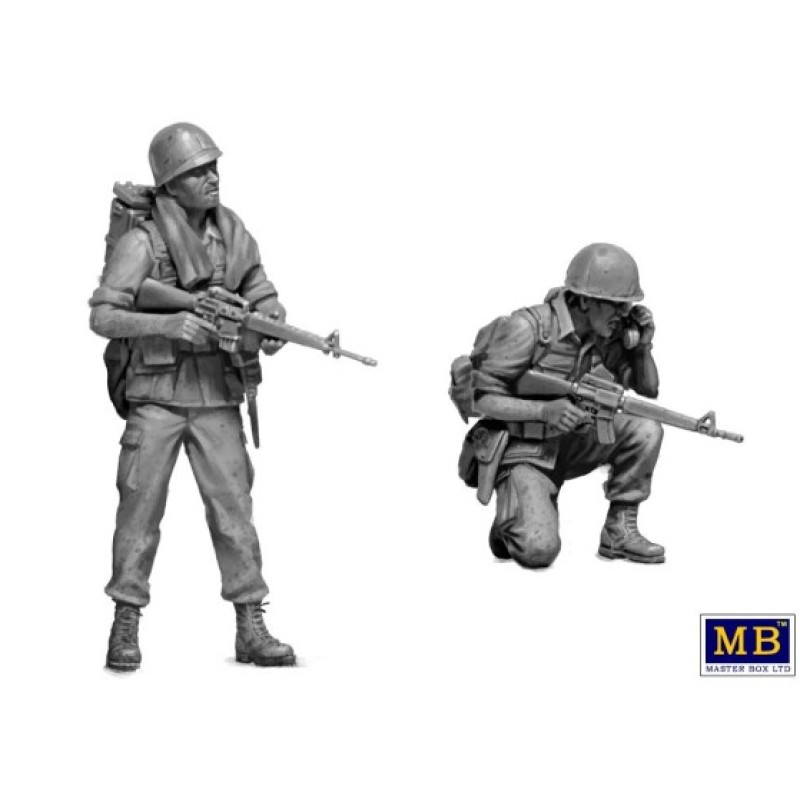 Збірна модель Збірна модель 1:35 Фігури американський патруль у В'єтнамі та собака МастерБокс 35238
