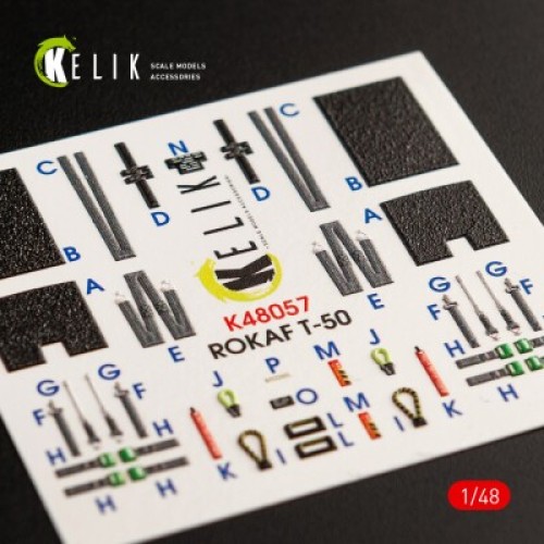 T-50 ROKAF 3D декаль інтер'єр для комплекту Academy 1:48 KELIK K48057