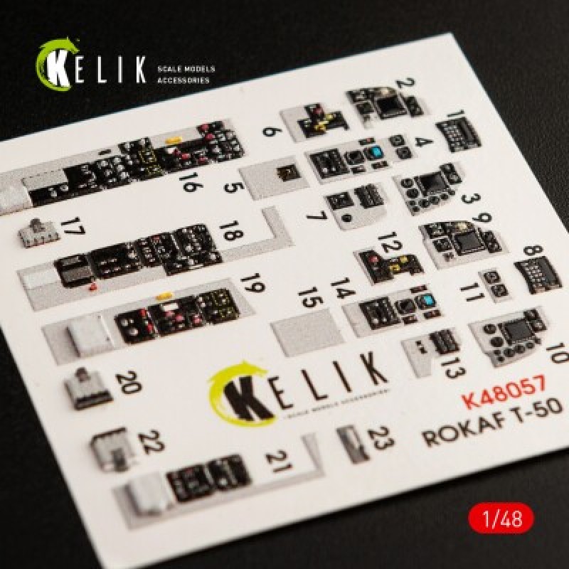 T-50 ROKAF 3D декаль інтер'єр для комплекту Academy 1:48 KELIK K48057