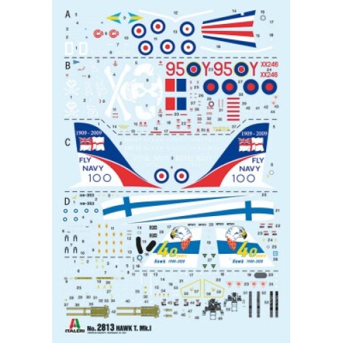 Сборная модель самолета Cборная модель 1:48 Самолет BAE Hawk T Mk. I Италери 2813 1:48