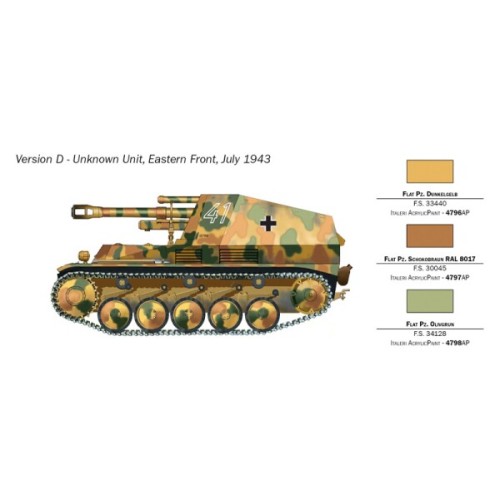 Збірна модель 1:72 САУ SD.KFZ.124 WESPE Italeri 7061