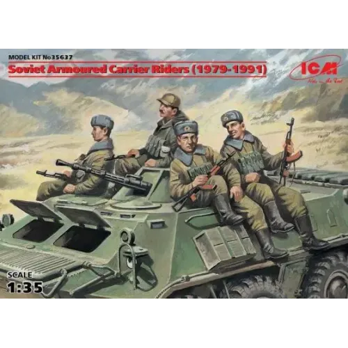 Сборная модель 1:35 советские десантники на бронетехники (1979–1991) ICM35637