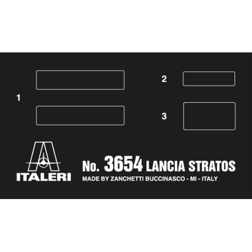 Збірна модель 1:24 Автомобіль Лянча Stratos Італері 3654 Автомобіль Лянча Stratos 3654