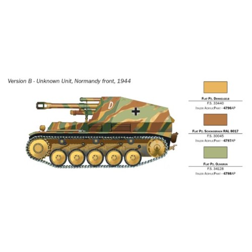 Збірна модель 1:72 САУ SD.KFZ.124 WESPE Italeri 7061