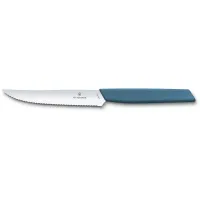Ніж для стейка та піци Victorinox SWISS MODERN  12см хвил син 6.9006.12W2