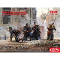  1:35 Фигуры Бельгийская пехота Первой мировой войны ICM 35680