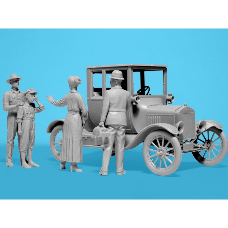 Збірна модель ICM автомобіль Ford Model T Doctors Coupe “Лікар за викликом” – масштаб 1:35 (35829)
