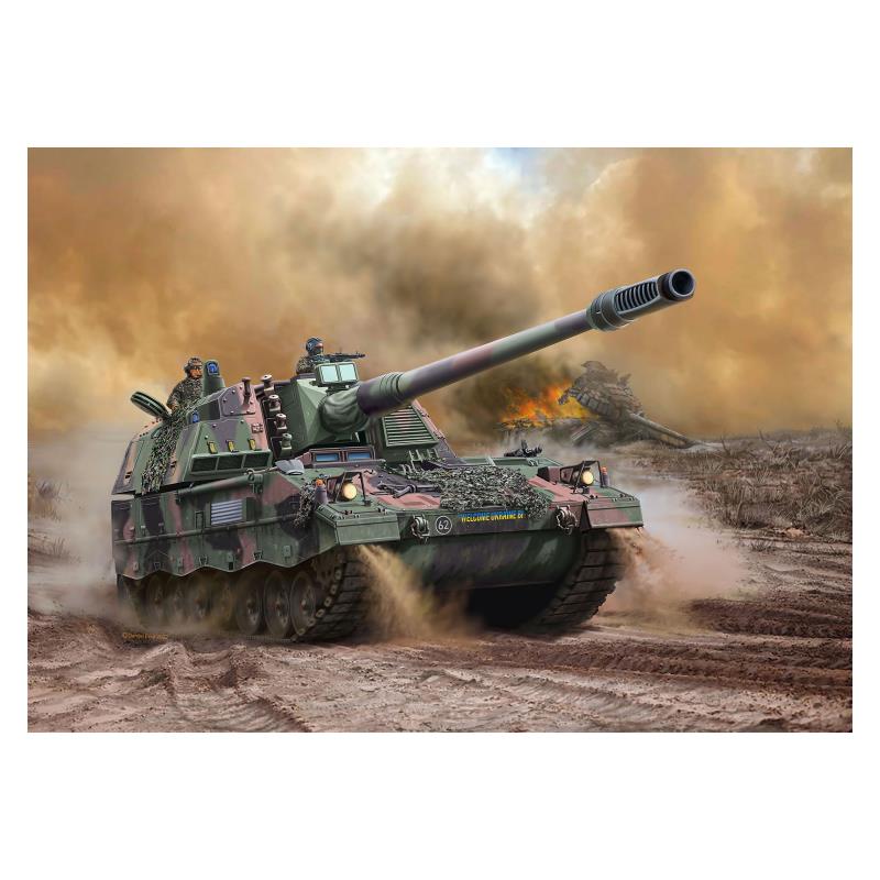 Збірна модель Збірна модель-копія Revell набір САУ Panzerhaubitze 2000 (версія UA) рівень 4 масштаб 1:72