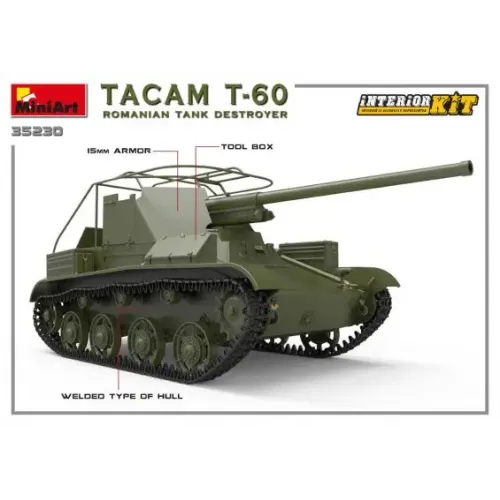 Румынская противотанковая САУ TACAM T-60 (с интерьером) 1:35