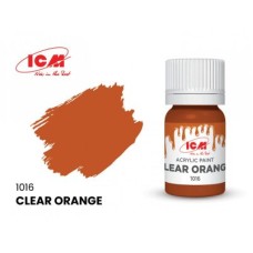 Акриловая краска Clear Orange : Прозрачный оранжевый ICM1016