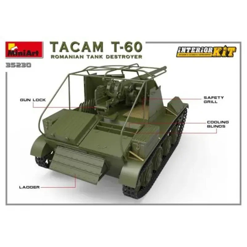 Румынская противотанковая САУ TACAM T-60 (с интерьером) 1:35